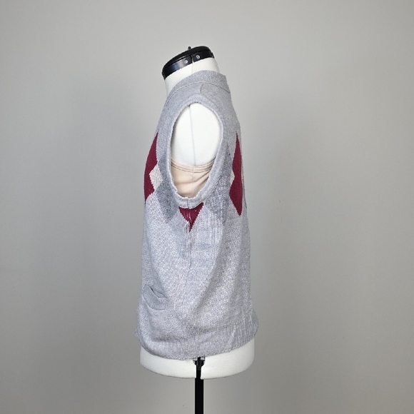 Vintage Cooper Argyle Knit Sweater Vest – Made in Canada (Size M/L) - Picture 5 of 8